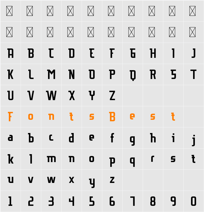 EUROLITE Character Map