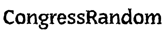 CongressRandom Font Image