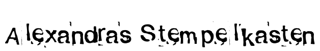 Alexandras Stempelkasten Font Image