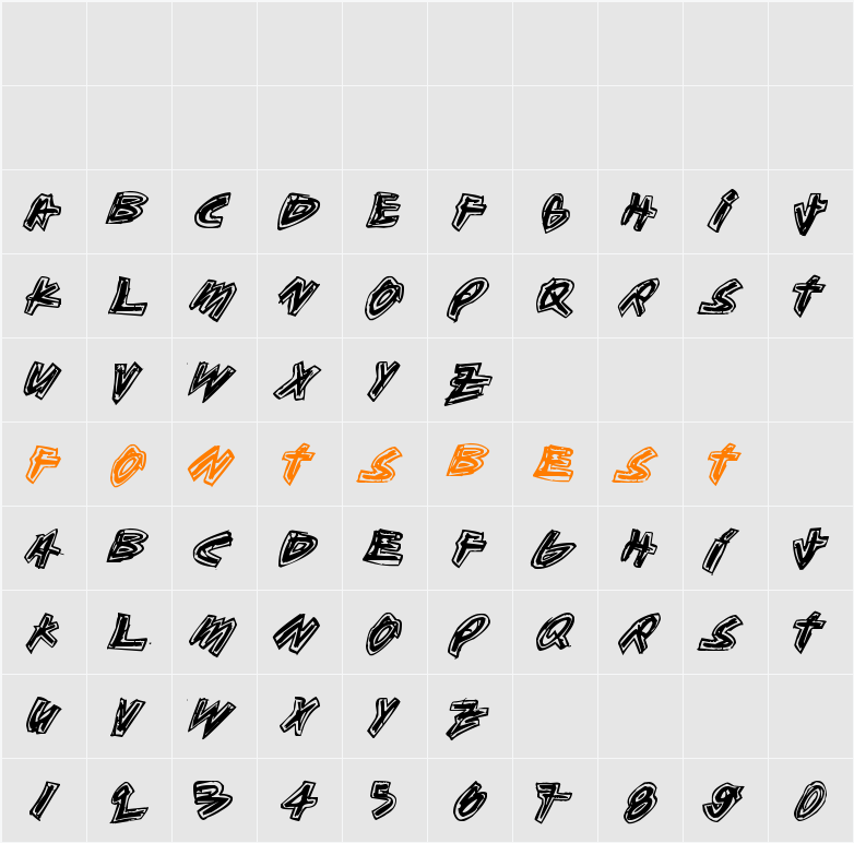 Aikasiirtyma Character Map