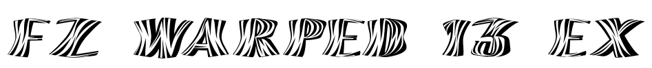 FZ WARPED 13 EX Font Image