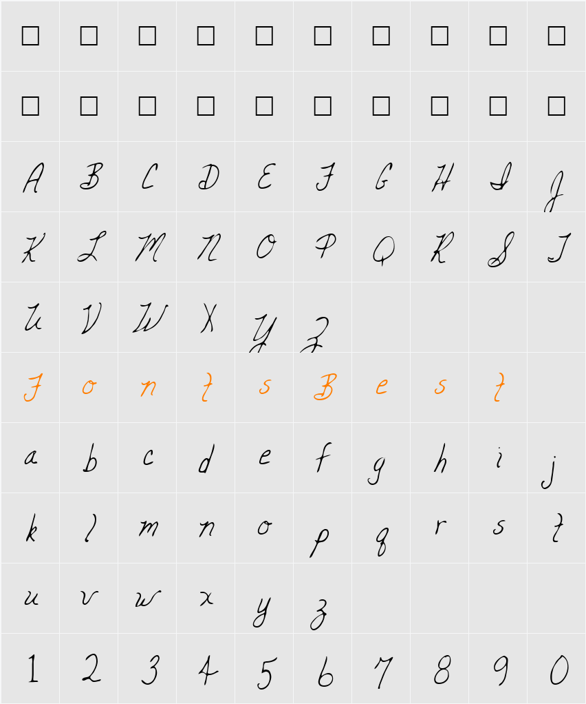 Mickey Character Map