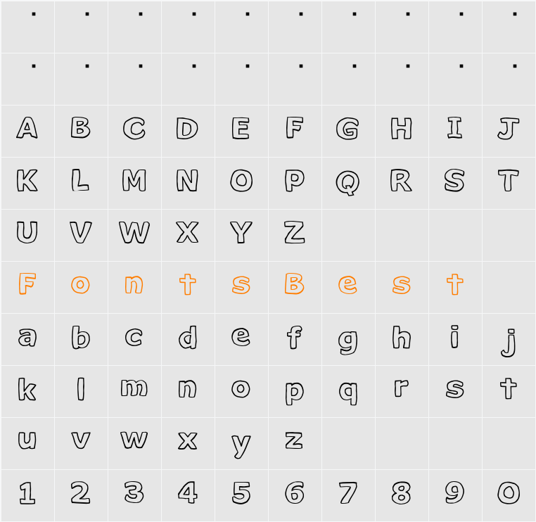 Milk Cocoa (sRB) Character Map