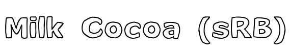 Milk Cocoa (sRB) Font Image