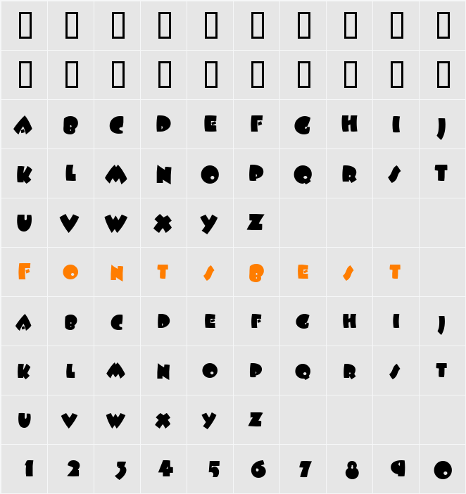 Fatso Character Map