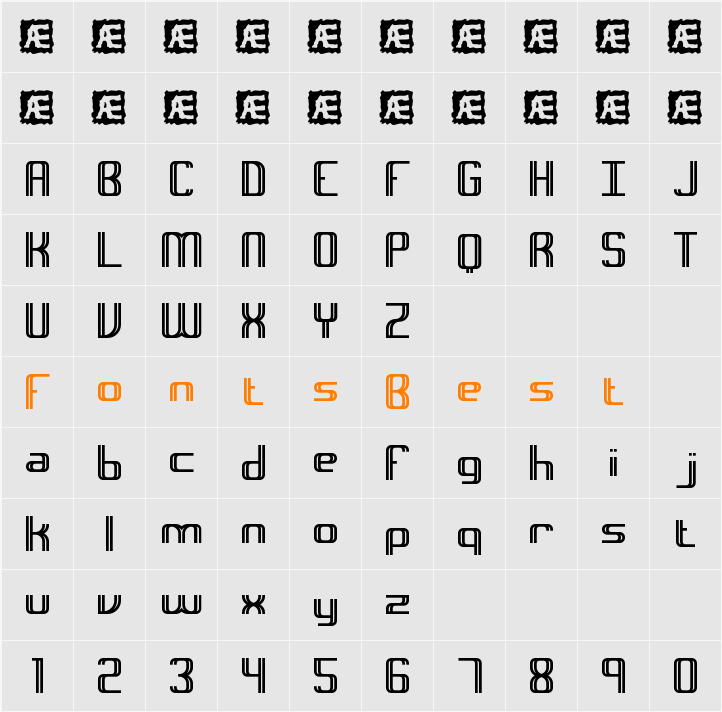 Intersect BRK Character Map