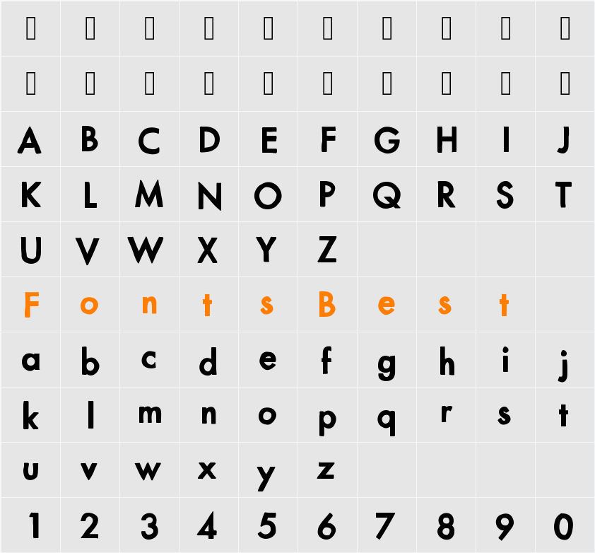 MixModernSolid Character Map