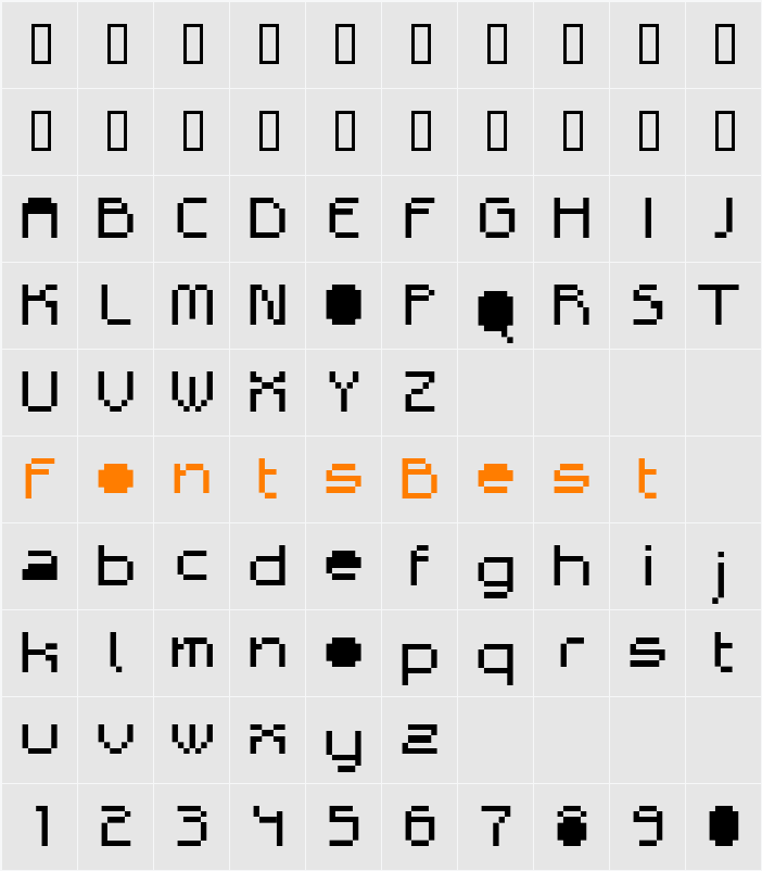 Adelphi Broken Character Map