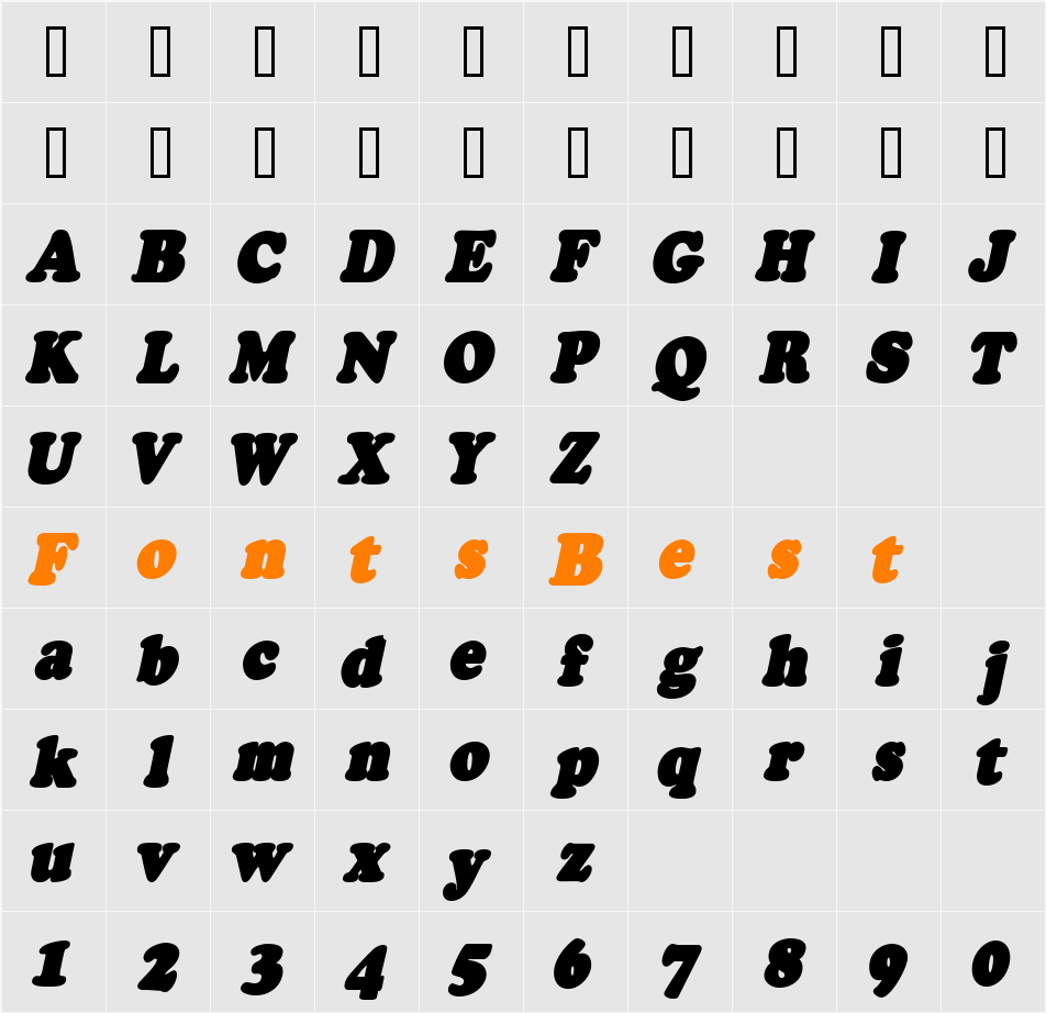 Fatso Character Map