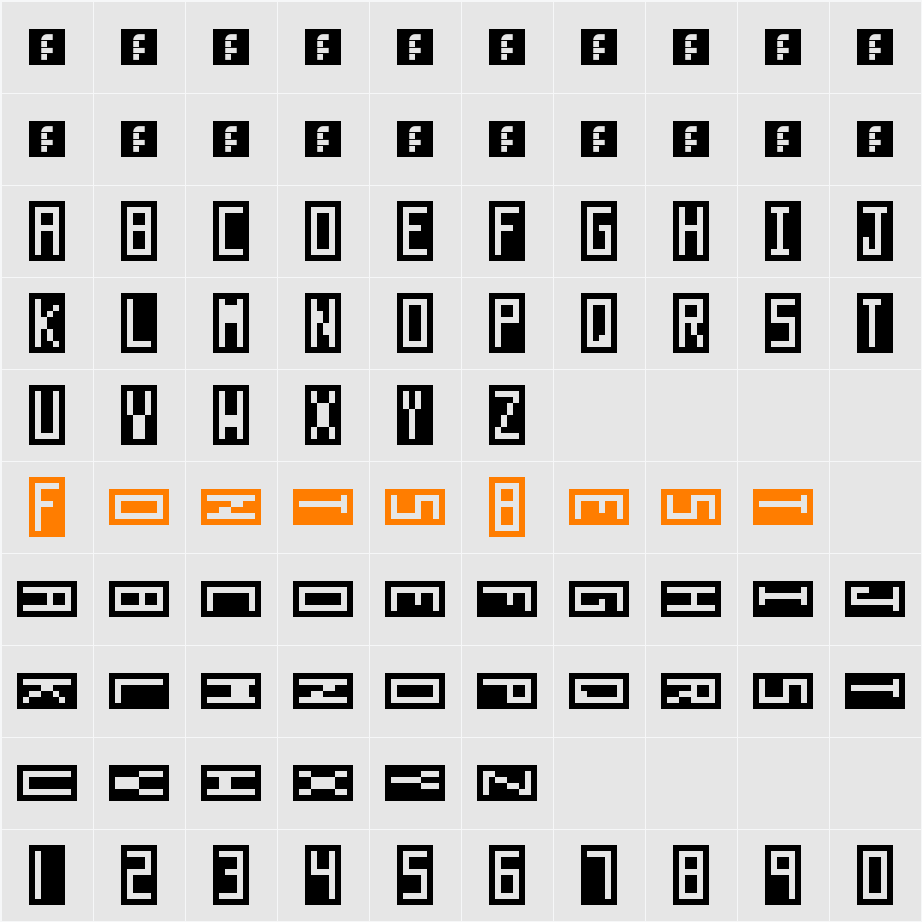 Anti-Digital Character Map