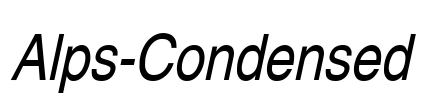 Alps-Condensed Font Image