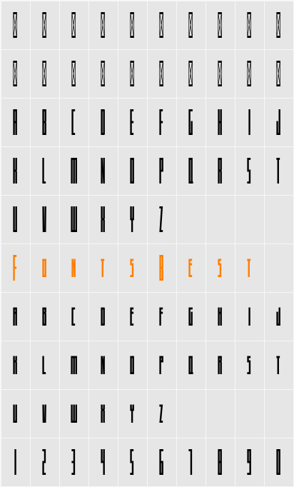 Massivertical Character Map