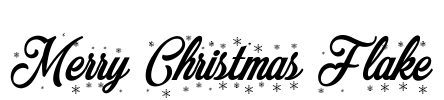 Merry Christmas Flake Font Image