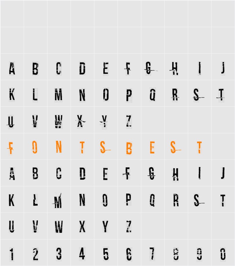 Crash test dummy Character Map