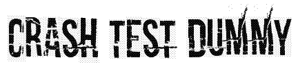 Crash test dummy Font Image