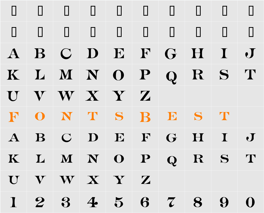 Adamantine Character Map