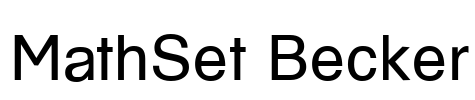 MathSet Becker Font Image