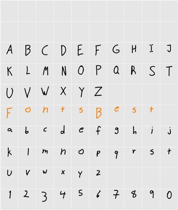 Matolica Character Map