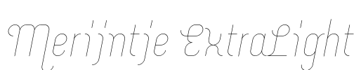 Merijntje ExtraLight Font Image