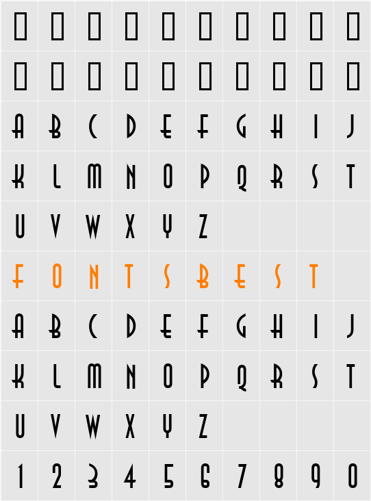 Anna ITC TT Character Map