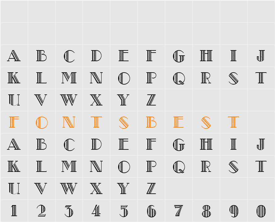 CgModernistic Character Map