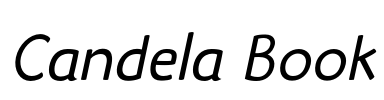 Candela Book Font Image