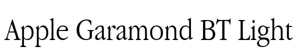 Apple Garamond BT Light