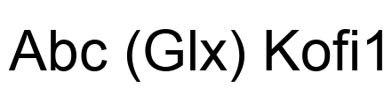 Abc (Glx) Kofi1 Font Image