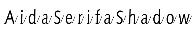 AidaSerifaShadow Font Image