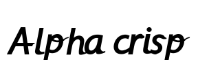 Alpha crisp Font Image