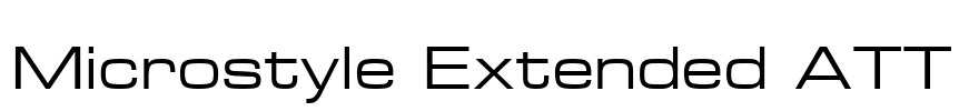 Microstyle Extended ATT Font Image