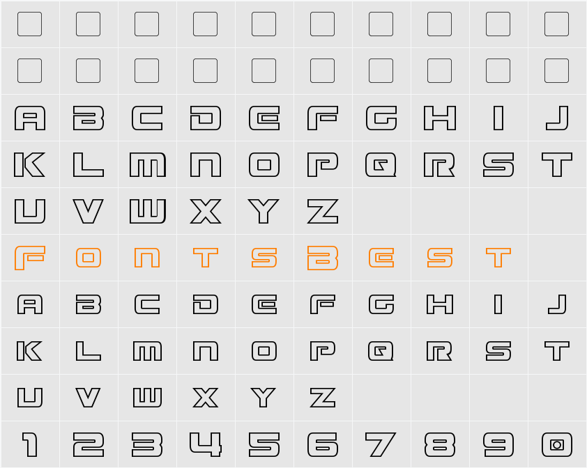 Mission GT-R Hollow Character Map