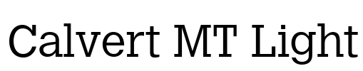 Calvert MT Light Font Image