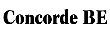 Concorde BE Font Image