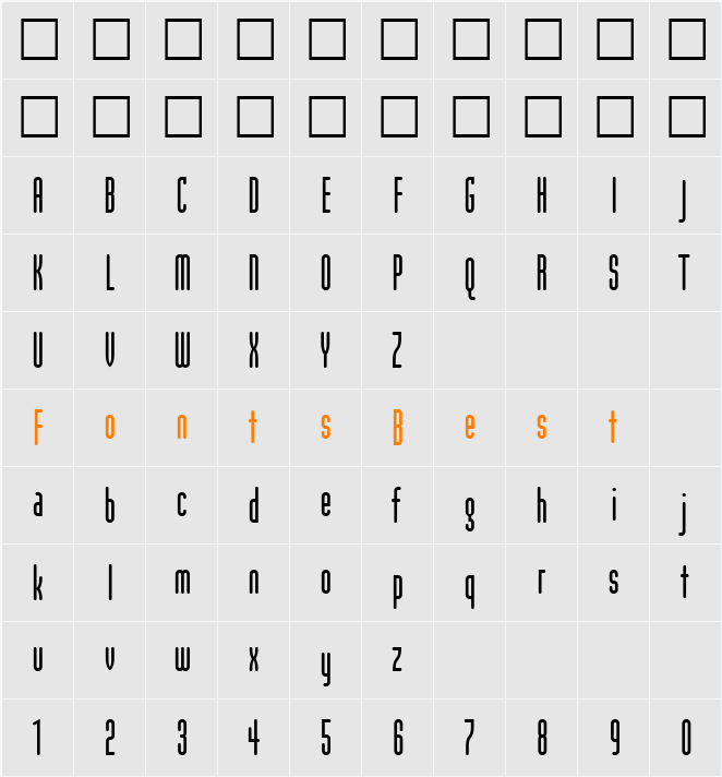 ModulaRoundSans Character Map