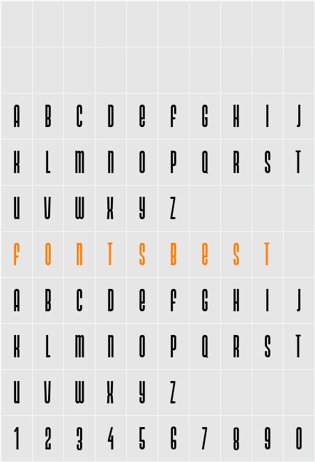 CgNeon Character Map