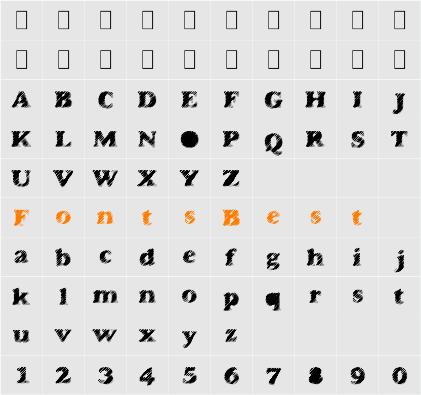 AntiGlare Character Map