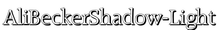 AliBeckerShadow-Light Font Image