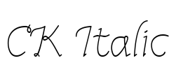 CK Italic Font Image