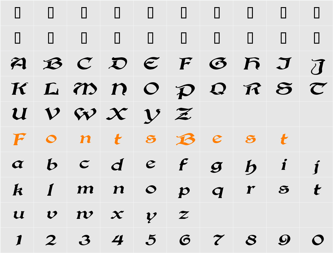 InnkeeperExtended Character Map