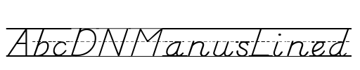 AbcDNManusLined Font Image