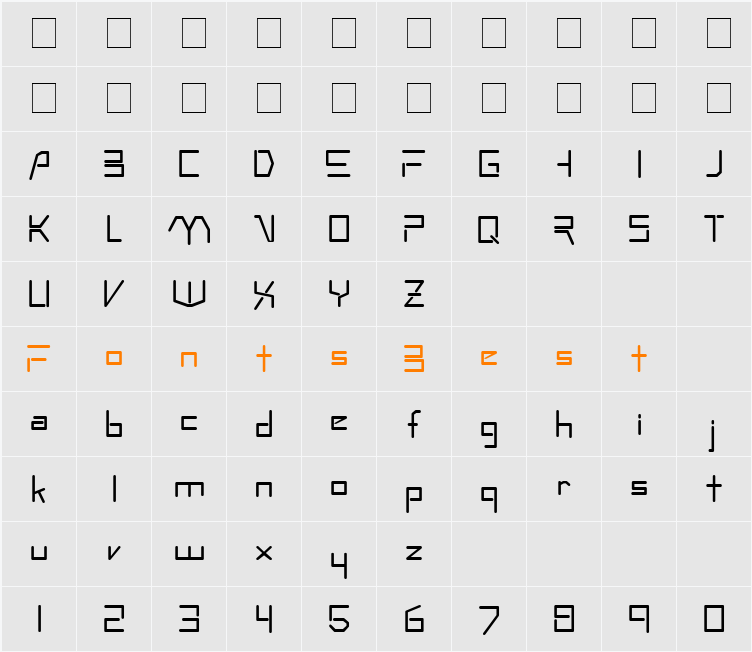 Andros Character Map