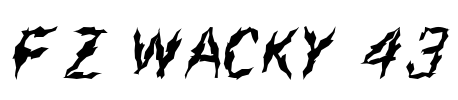 FZ WACKY 43 Font Image