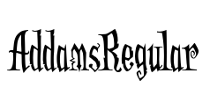 AddamsRegular Font Image