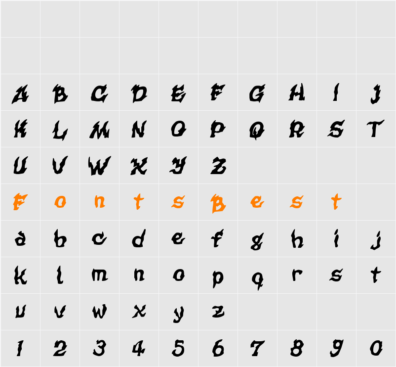 CursedKuerbis Character Map