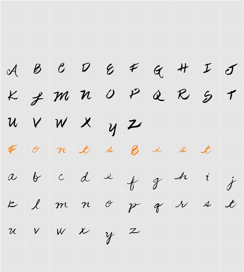 CBX-Feather Character Map