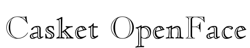 Casket OpenFace Font Image