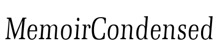 MemoirCondensed Font Image