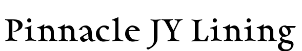 Pinnacle JY Lining Font Image