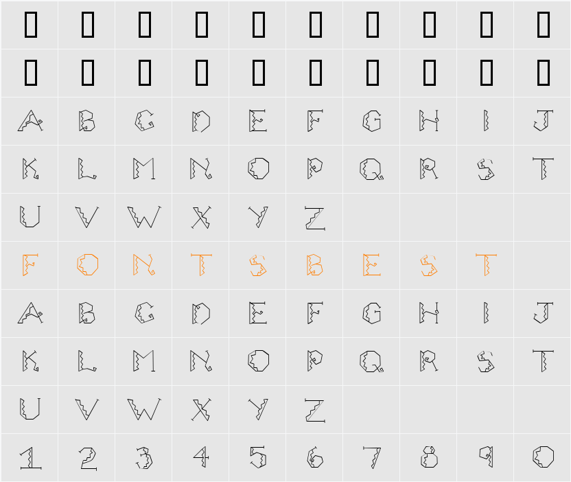 CK Zig Zag Character Map